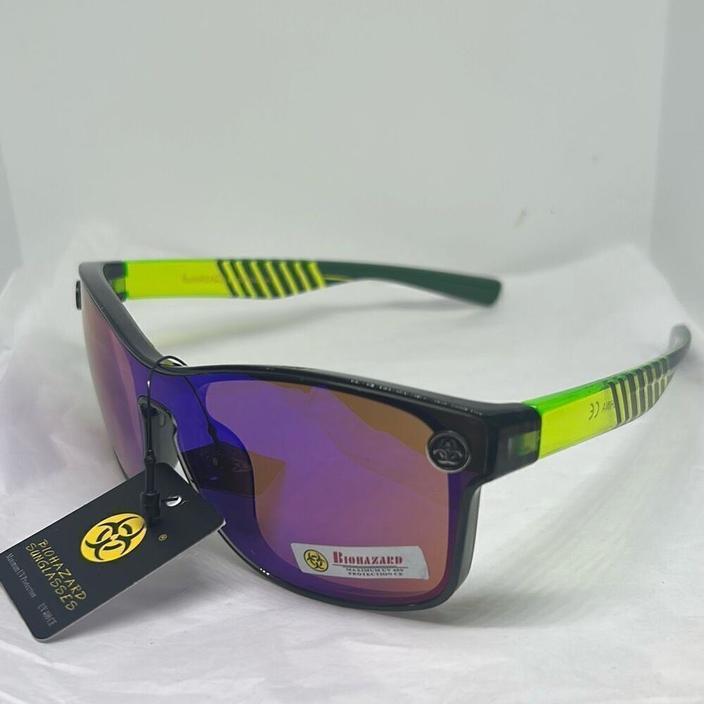 Biohazard Sunglasses Mirrored – Maximum UV Protection